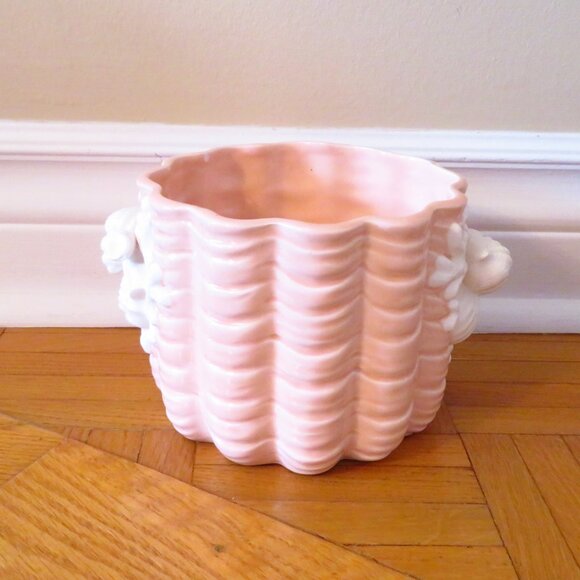 vintage pink fitz and Floyd 1982 planter, shell, sea, beach, vase, housewarming - Picture 3 of 10